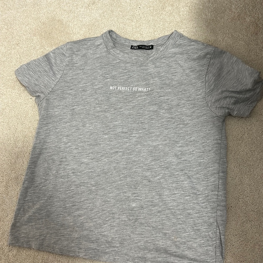 Small Gray ZARA top